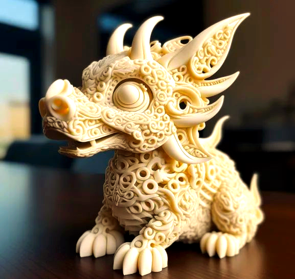 Resin 3D Printed Relief Zodiac Ornament